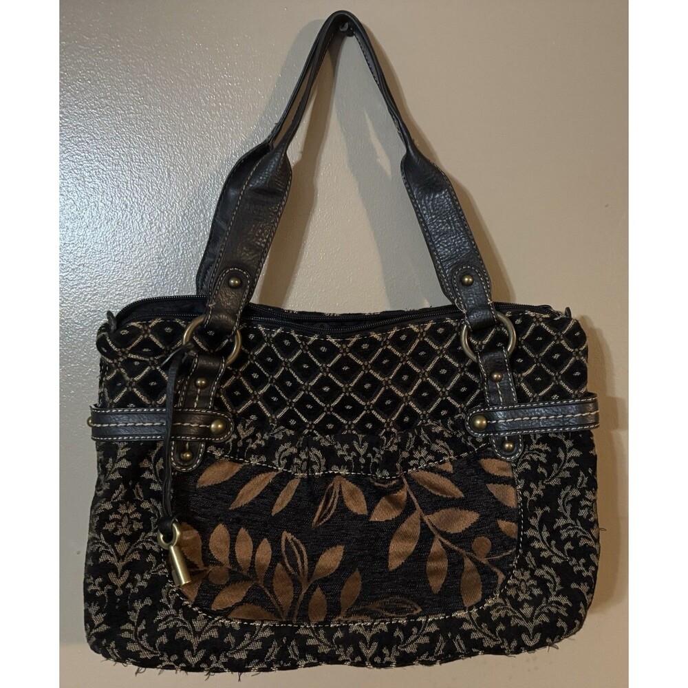 Vintage Y2k Fossil Tapestry Patchwork Handbag